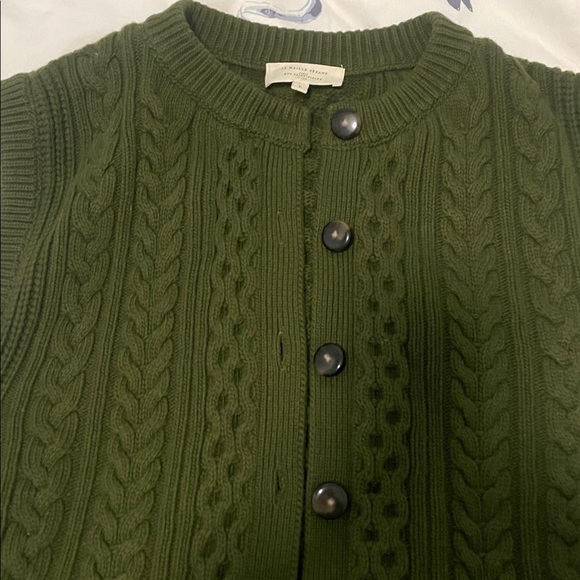 Sezane Roxane Cardigan Perfect Green - Size L - Picture 2 of 4